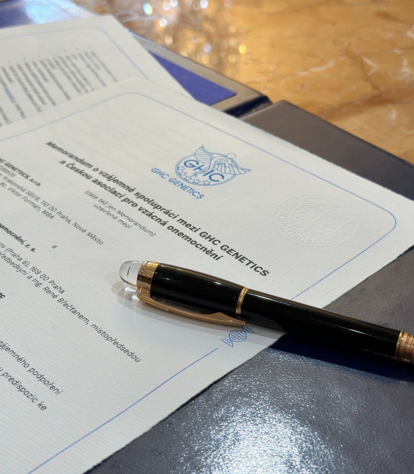GHC Genetics podepsalo memorandum o spolupráci s Českou asociací pro vzácná onemocnění (ČAVO)