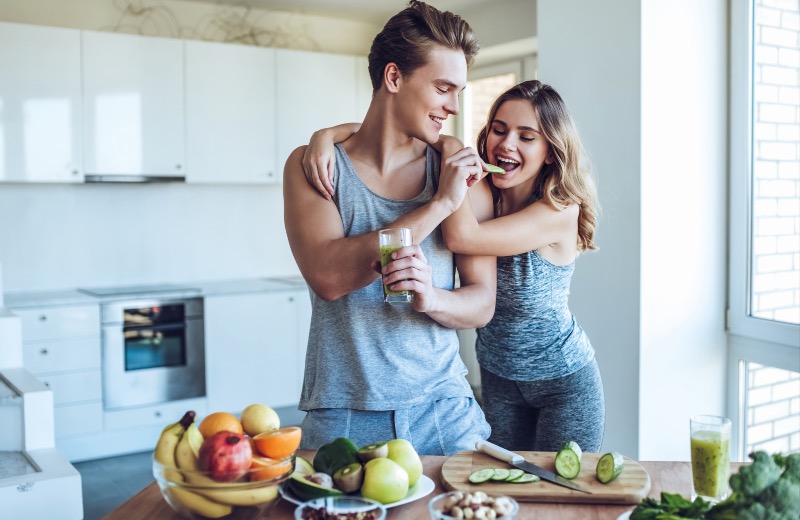 Gut microbiome + biochemical blood test (nutritional status)